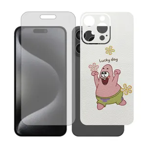 Glass Together model matte screen protector suitable for Apple iPhone 15 Pro Max mobile phone with cover sticker on the back of the phone