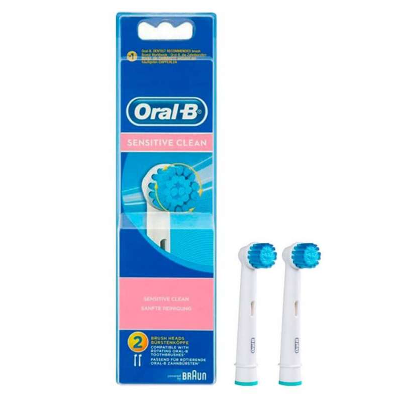 سری یدک مسواک برقی اورال-بی مدل sensetive clean بسته 2 عددی