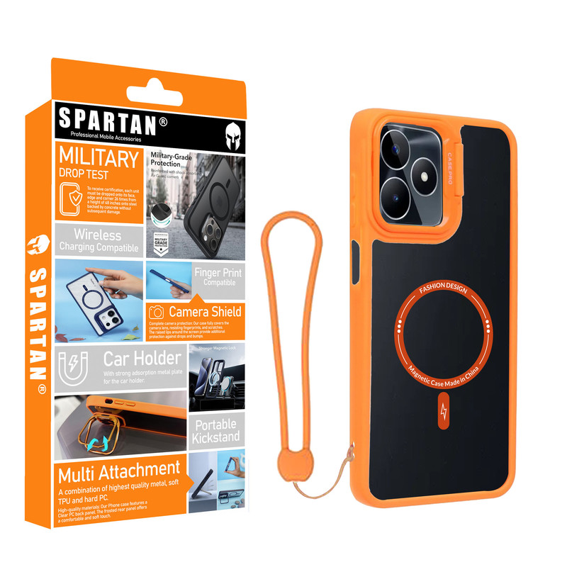 کاور اسپارتان مدل CasePro Magnetic Apple Strap مناسب برای گوشی موبایل ریلمی Realme Note 50 4G/ C53/ C51 به همراه بند