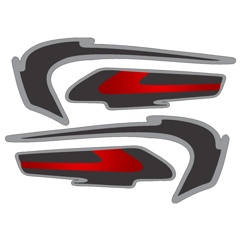 برچسب بدنه موتورسیکلت کد Bm001r بسته 4 عددی