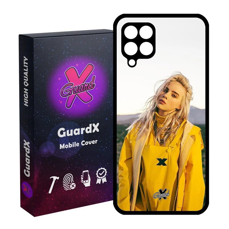 کاور گارد ایکس طرح Billie Eilish مدل Glass10227 مناسب برای گوشی موبایل سامسونگ Galaxy A12