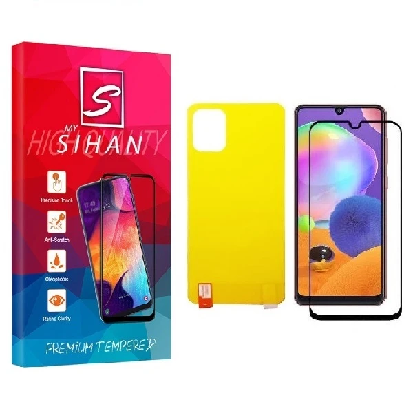 محافظ صفحه نمایش مای سیحان مدل FUL مناسب برای گوشی موبایل Galaxy A31 به همراه محافظ پشت گوشی