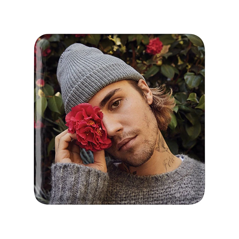 مگنت خندالو طرح جاستین بیبر Justin Bieber مدل مربعی کد 19021