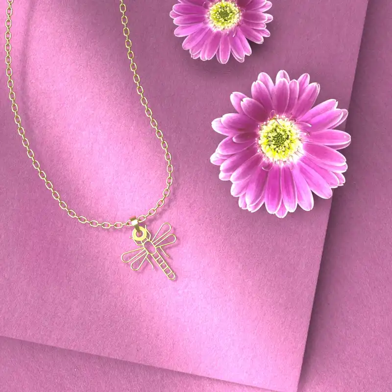 گردنبند طلا 18 عیار زنانه مدوپد مدل حشره کد B3-1-1098