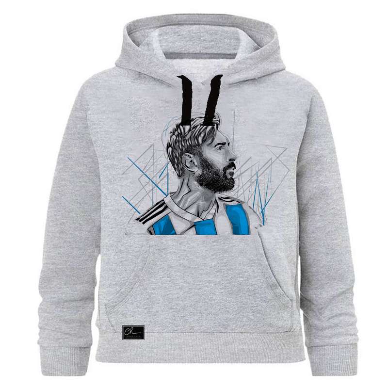 هودی پسرانه طرح مسی کد J121 رنگ طوسی