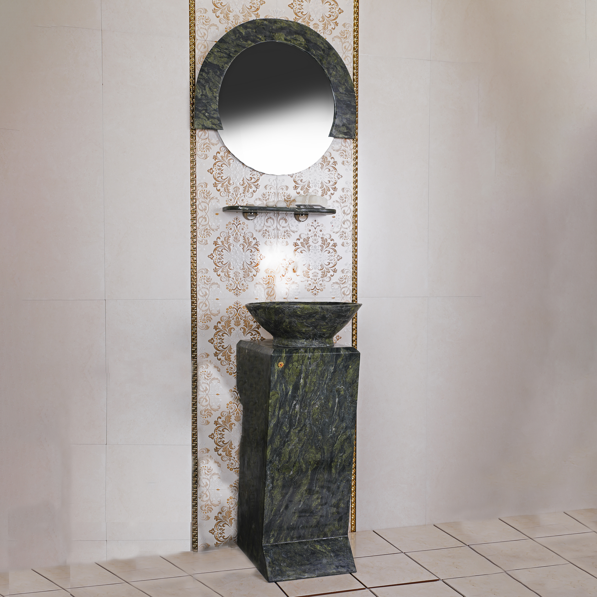 روشویی مدل آرمیتا پیکاسو به همراه آینه و طبقه دیواری