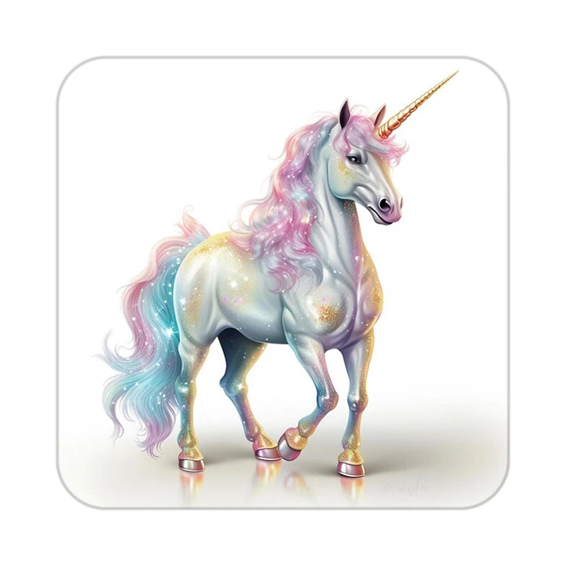 زیر لیوانی کاکتی طرح اسب تک شاخ و یونیکورن مدل mp31870