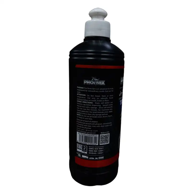 ژل براق کننده لاستیک خودرو فونیکس مدل WET_BLACK حجم  500 میلی لیتر