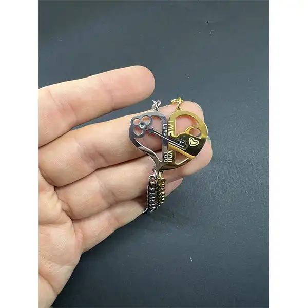 دستبند مدل دوستی اسپرت کد 158210 مجموعه دو عددی