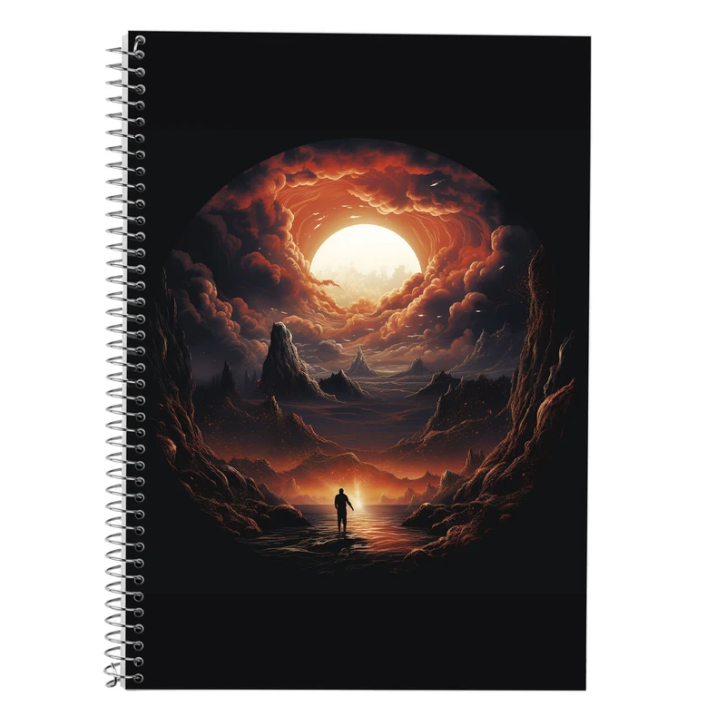 دفتر زبان 50 برگ مدوپد مدل سه خط طرح ارباب حلقه ها The Lord of the Rings کد DF3068