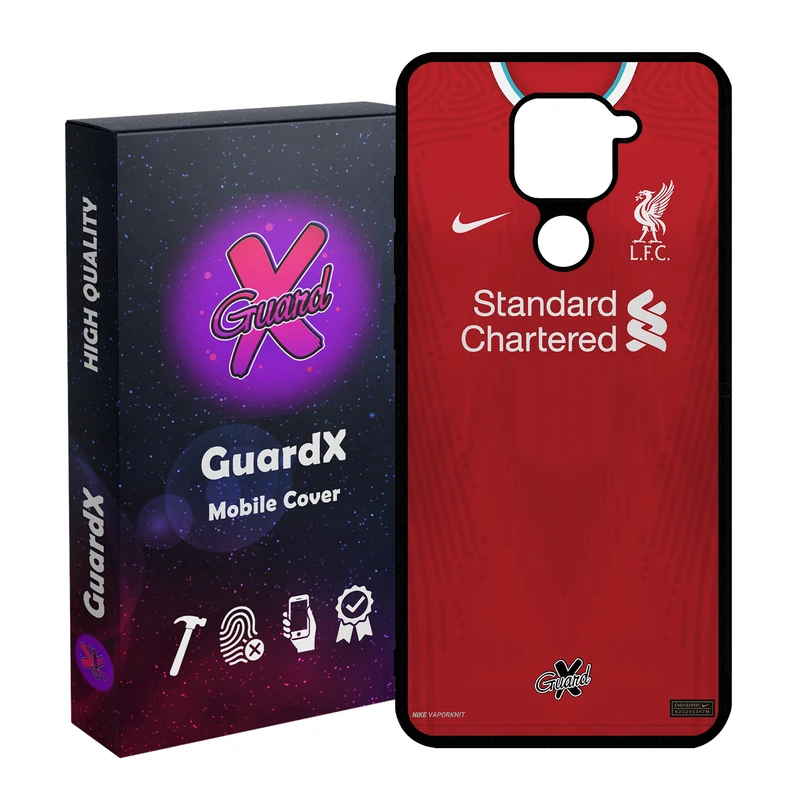 کاور گارد ایکس طرح Liverpool مدل Glass10252 مناسب برای گوشی موبایل شیائومی Redmi Note 9