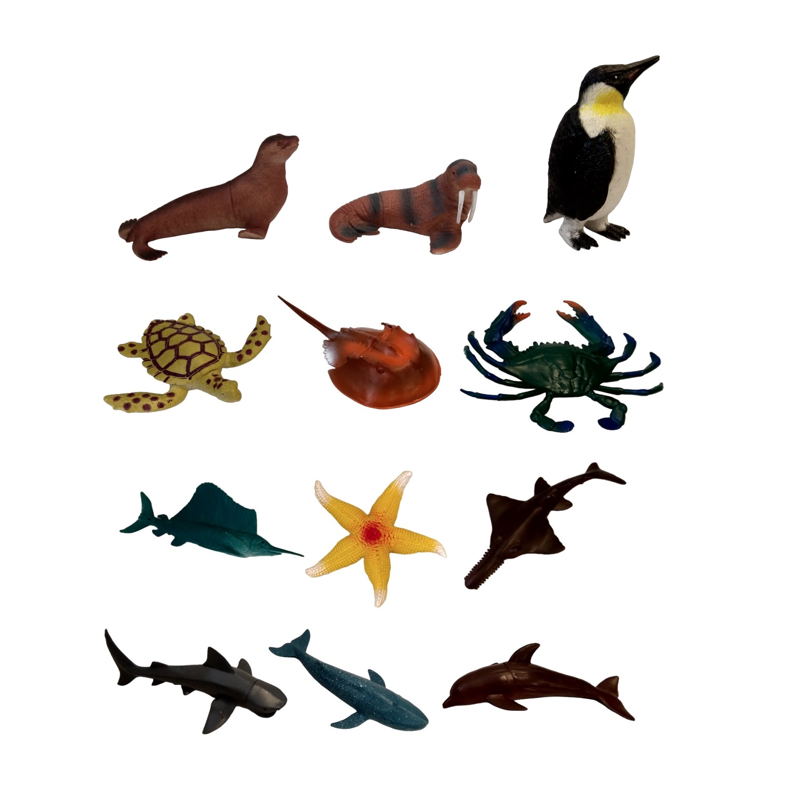فیگور مدل حیوانات دریایی طرح آبزیان مجموعه 12 عددی