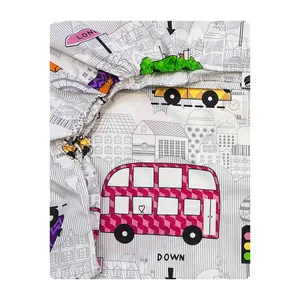 ملحفه آدنو مدل ماشین ها کد IR108 یک نفره سایز 70x135 سانتی متر