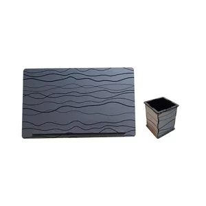 ست نگهدارنده کتاب و جا قلمی کتابیار چوبی مدل زبرا 