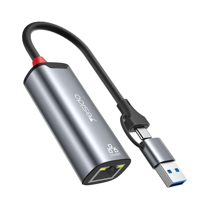 کارت شبکه USB 3.0 / USB-C یسیدو مدل H8Z6 کارت شبکه USB 3.0 / USB-C یسیدو مدل H8Z6