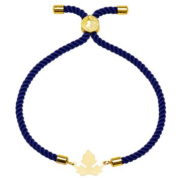 دستبند طلا 18 عیار زنانه کرابو طرح برگ مدل Kr2220
