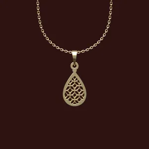 گردنبند طلا 18 عیار زنانه مدوپد مدل هندسی کد X2-1-1068