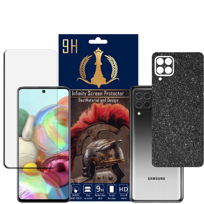 برچسب پوششی اینفینیتی مدل PRO MAX مناسب برای گوشی موبایل سامسونگ GALAXY M62 /  F62 به همراه محافظ صفحه نمایش