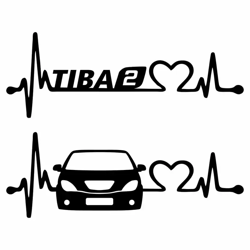 برچسب بدنه خودرو ماتریسیو طرح ضربان قلب تیبا 2 کد M228 مجموعه 2 عددی