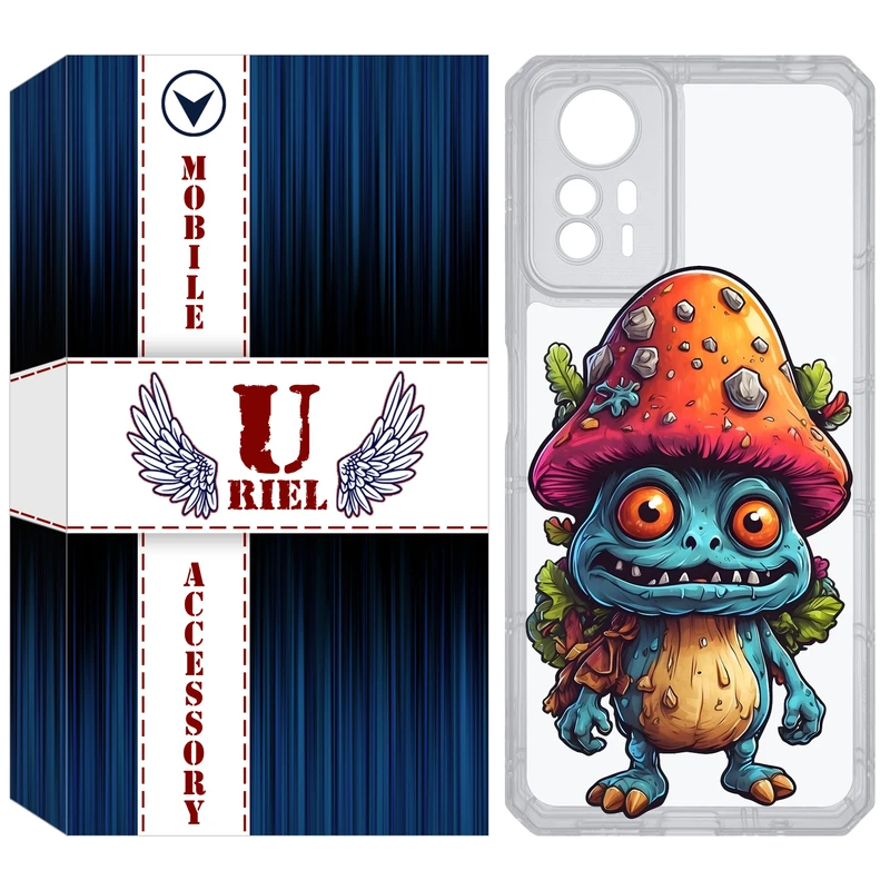 کاور یوریل مدل Clear کد 47 طرح قارچ مناسب برای گوشی موبایل شیائومی Redmi Note 12S