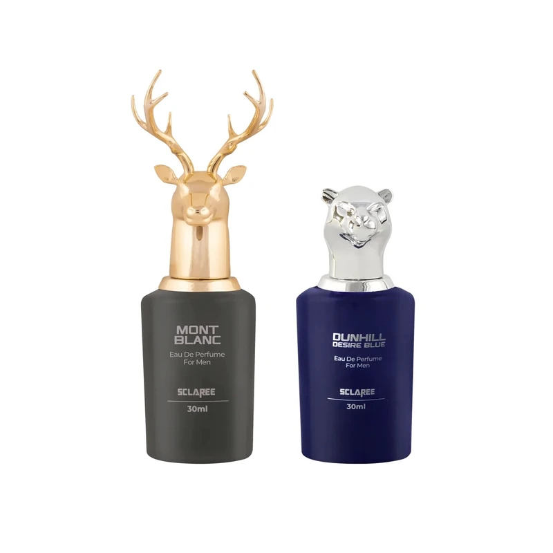عطر جیبی مردانه اسکلاره مدل لجند مونت بلان با رایحه خنک و شرقی حجم 30 میلی‌لیتر به همراه عطر جیبی مردانه اسکلاره مدل دانهیل بلو با رایحه خنک و مرکباتی حجم 30 میلی‌لیتر