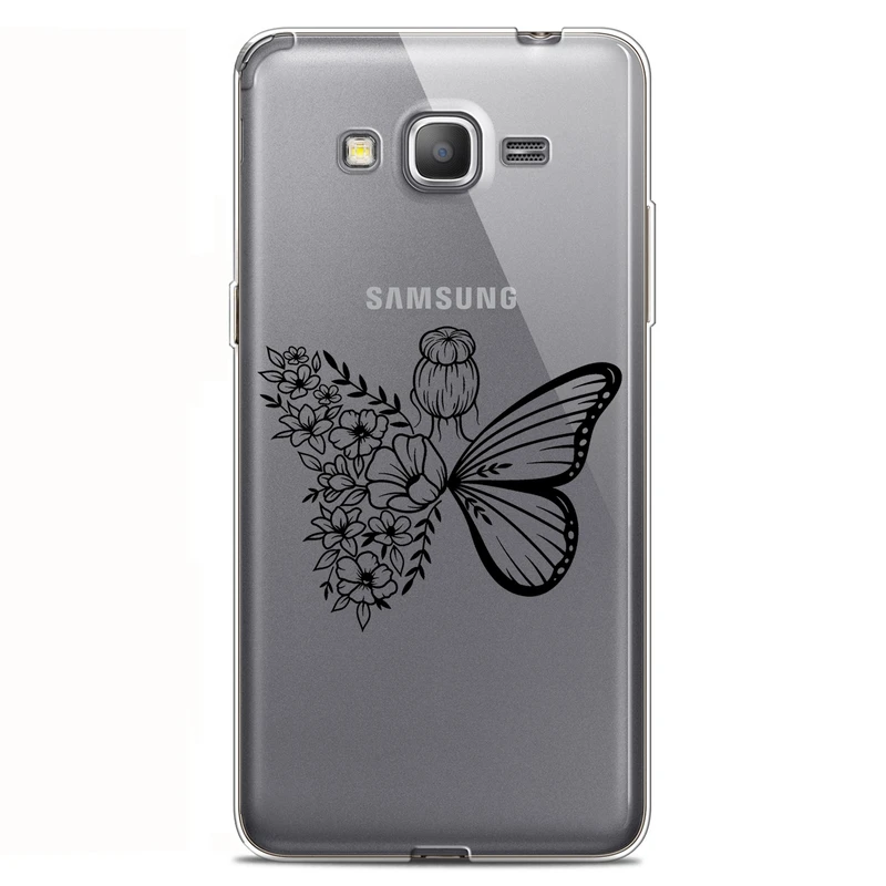 کاور مگافون طرح دختر پروانه ای مدل C53-B مناسب برای گوشی موبایل سامسونگ Galaxy Grand Prime Plus / G532		         