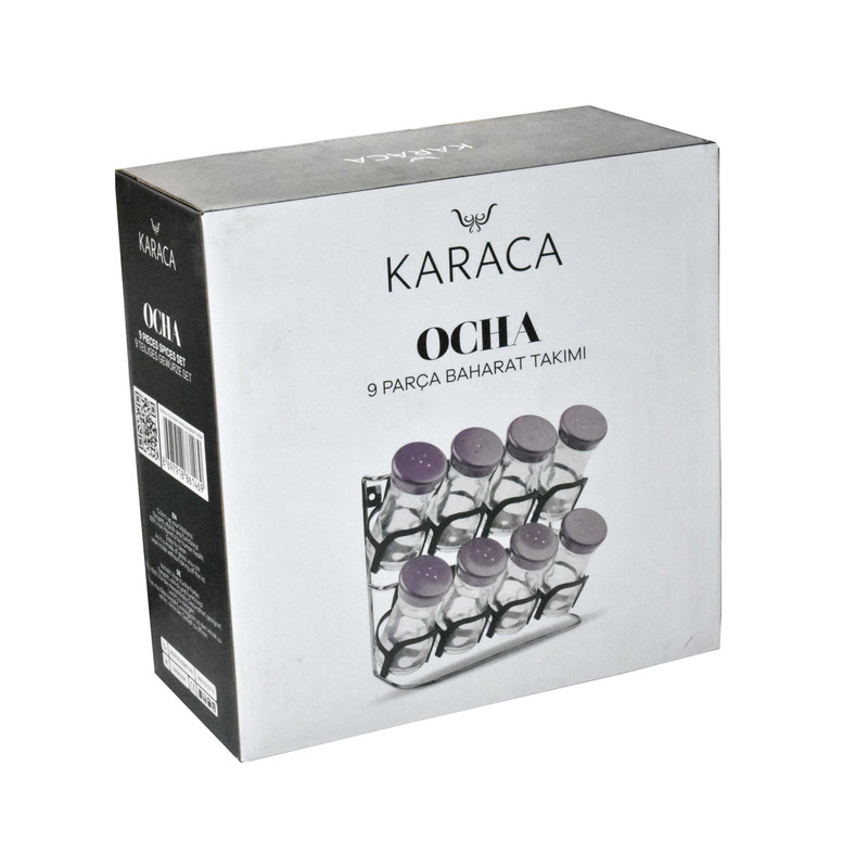 ست جای ادویه 9 پارچه کاراجا مدل OCHA