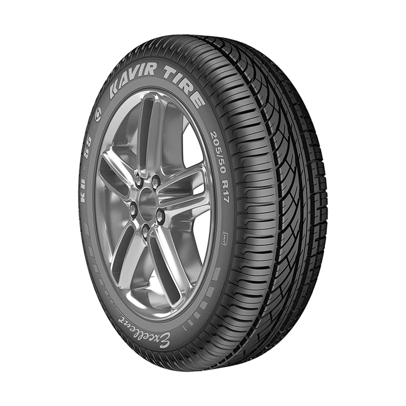 لاستیک خودرو سواری کویر تایر مدل EXCLENT KB55 سایز 205/50 R17 تیوبلس با چسبندگی D در شرایط خیس و مصرف سوخت D مناسب چری آریزو 5، چری آریزو 6 و بی ام دبلیو 120i دو حلقه سال 2022