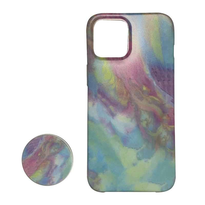 کاور  مدل COLOR88 مناسب برای گوشی موبایل اپل  IPHONE12/12PRO به همراه پاپ سوکت