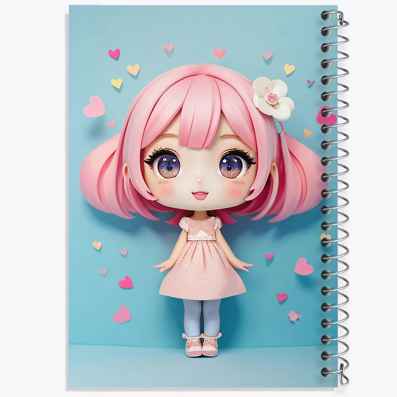 دفتر ژورنال نویسی 50 برگ خندالو مدل نقطه ای طرح دخترانه (Girlish) کد 36882