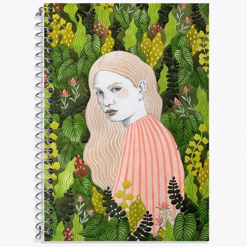 دفتر زبان 50 برگ خندالو مدل سه خط طرح دخترانه کد F207