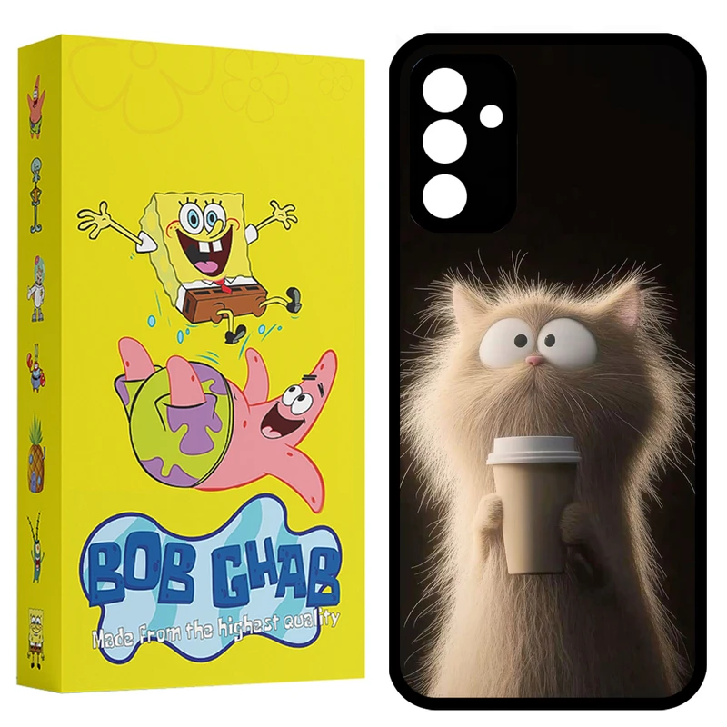 کاور باب قاب طرح گربه مدل BCPA34 مناسب برای گوشی موبایل سامسونگ Galaxy A34 5G