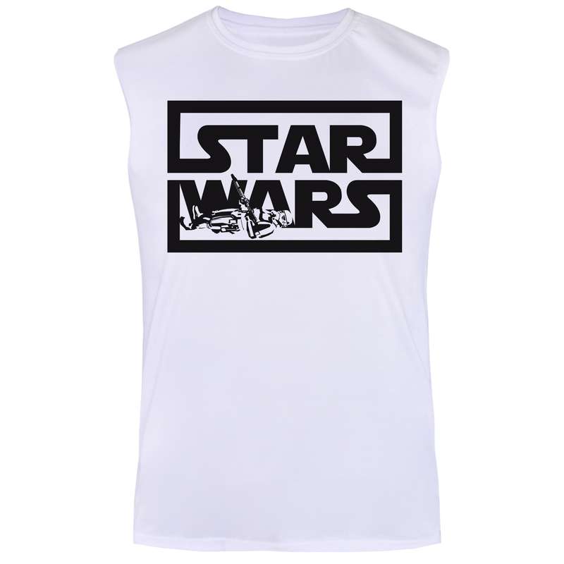تاپ مردانه مدل STAR WARS رنگ سفید