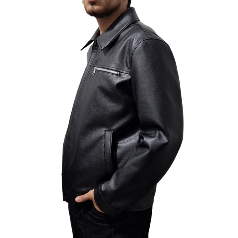 عکس شماره 3 : کت چرم مردانه مدل alpha