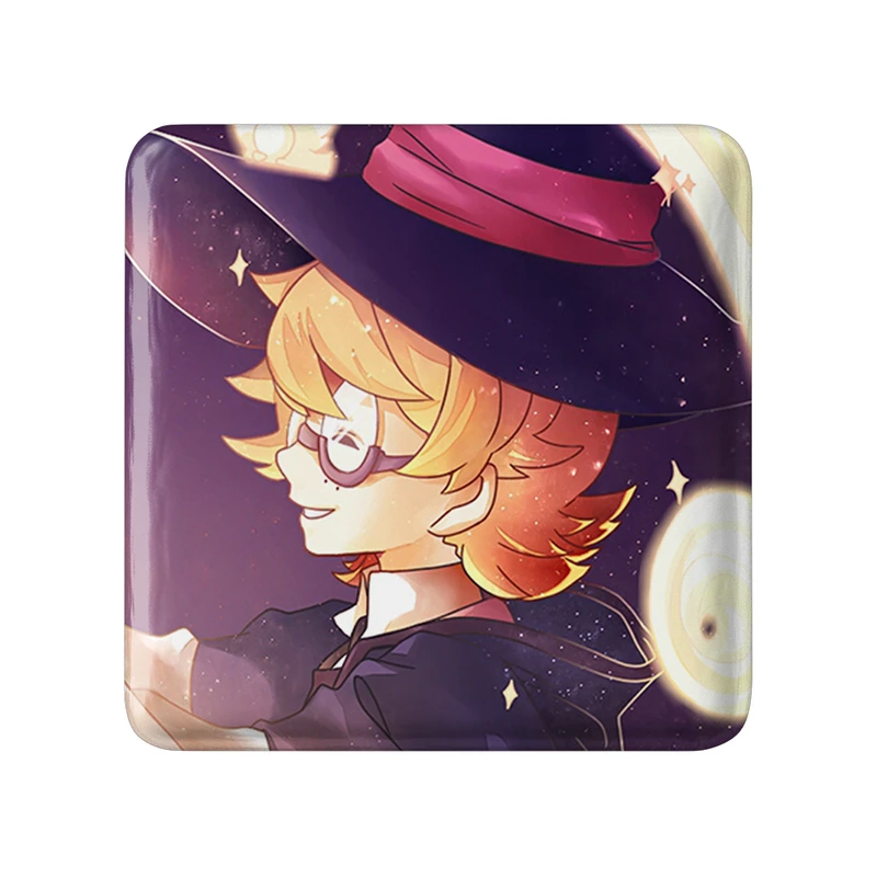 مگنت خندالو طرح جانسون انیمه جادوگران کوچک Little Witch Academia  مدل مربعی کد 22869