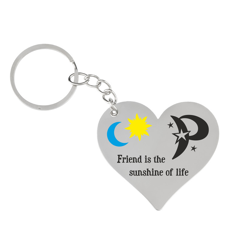 جاکلیدی گيلواره زراوشان مدل حرف P طرح ماه و خورشید  کد DF017