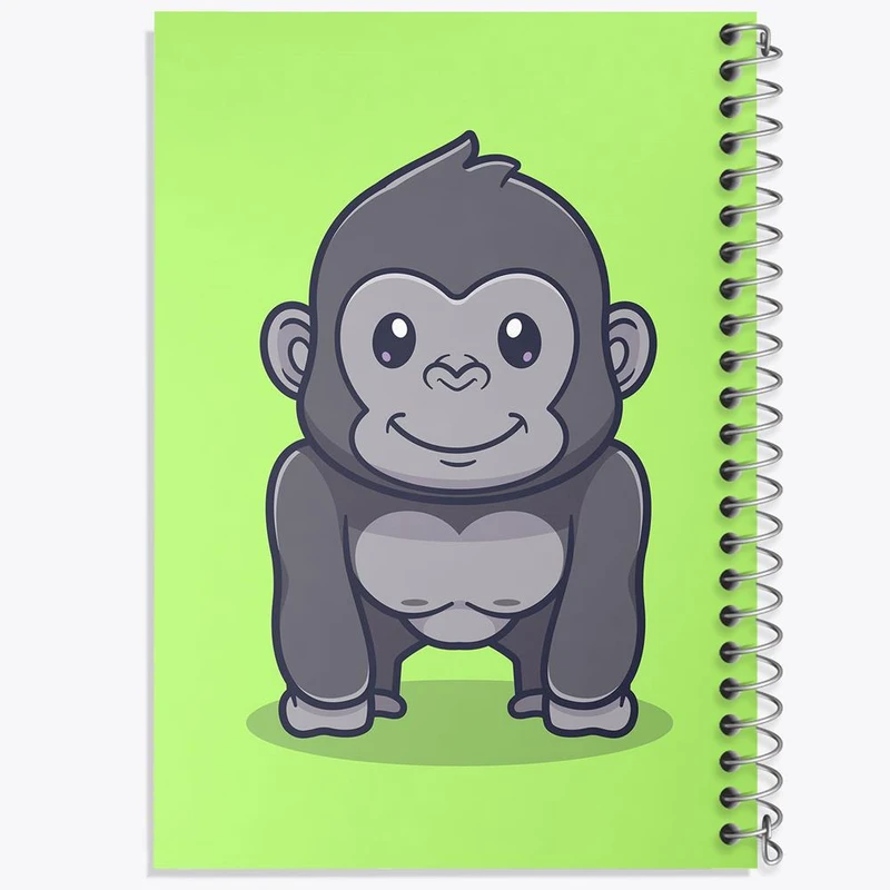 دفتر لیست خرید 50 برگ خندالو طرح حیوانات بامزه گوریل کد 29682