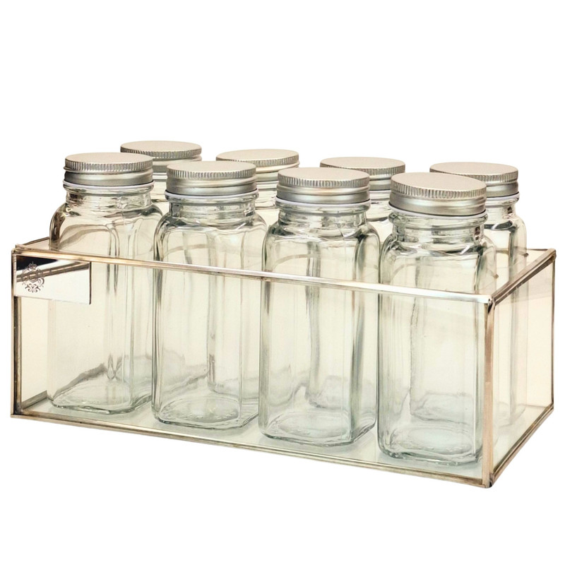 ست جا ادویه 8 پارچه مدل مک کارتی کد JA08 به همراه استند