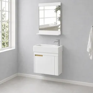 ست کابینت و روشویی دیواری مدل روکا به همراه آینه 