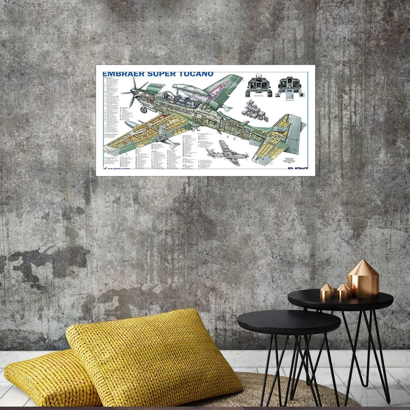 تابلو بکلیت طرح طراحی اجزای جت جنگی مدل W-S4642