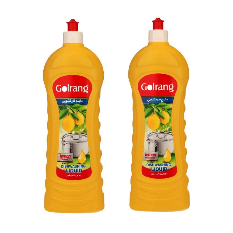 مایع ظرفشویی گلرنگ مدل Lemon وزن 1000 گرم مجموعه 2 عددی