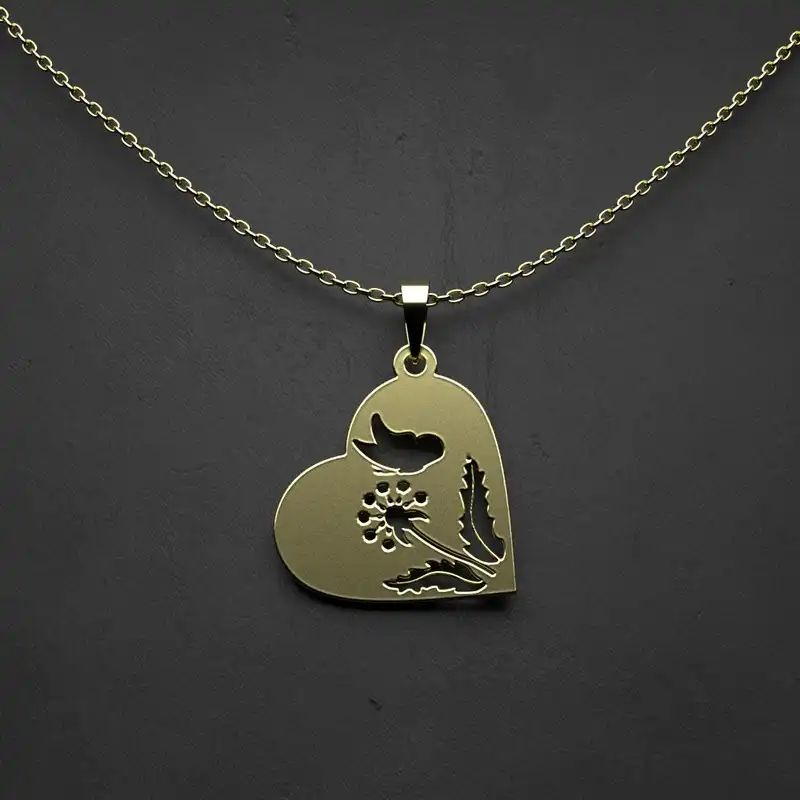 گردنبند طلا 18 عیار زنانه مدوپد مدل قلب کد SS1146