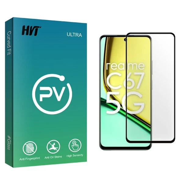 محافظ صفحه نمایش شیشه ای اچ وی تی مدل PV مناسب برای گوشی موبایل ریلمی C67