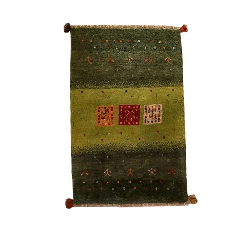 گبه فرش دستباف یک ونیم متری مدل  بافت قشقای شیراز کد NKP.Z.N123