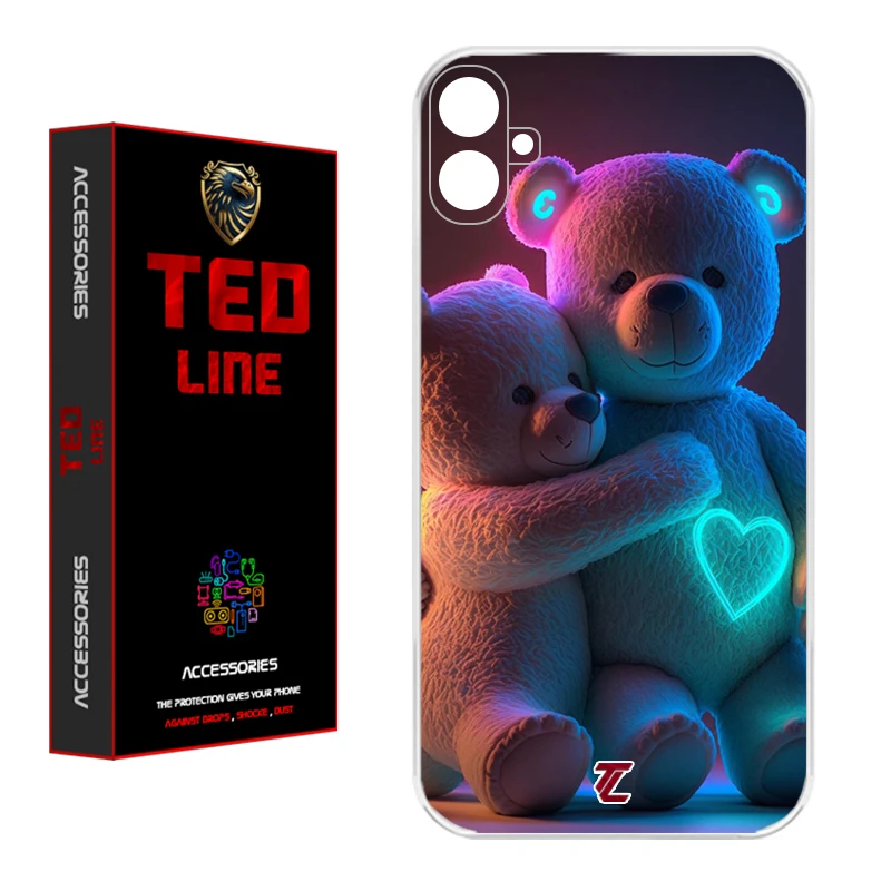 کاور تد لاین طرح خرس عاشق کد 1112 مناسب برای گوشی موبایل سامسونگ Galaxy A05