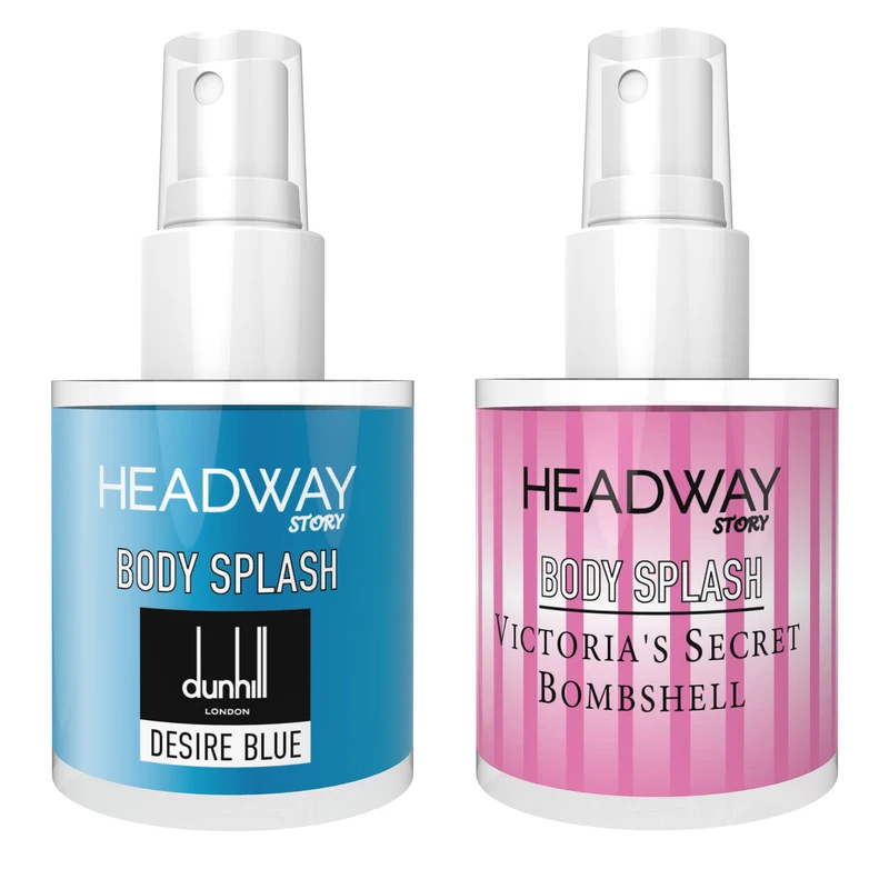 بادی اسپلش هدوی استوری مدل دانهیل دیزایر بلو و ویکتوریا سکرت بامبشل حجم 90 میلی لیتر مجموعه دو عددی