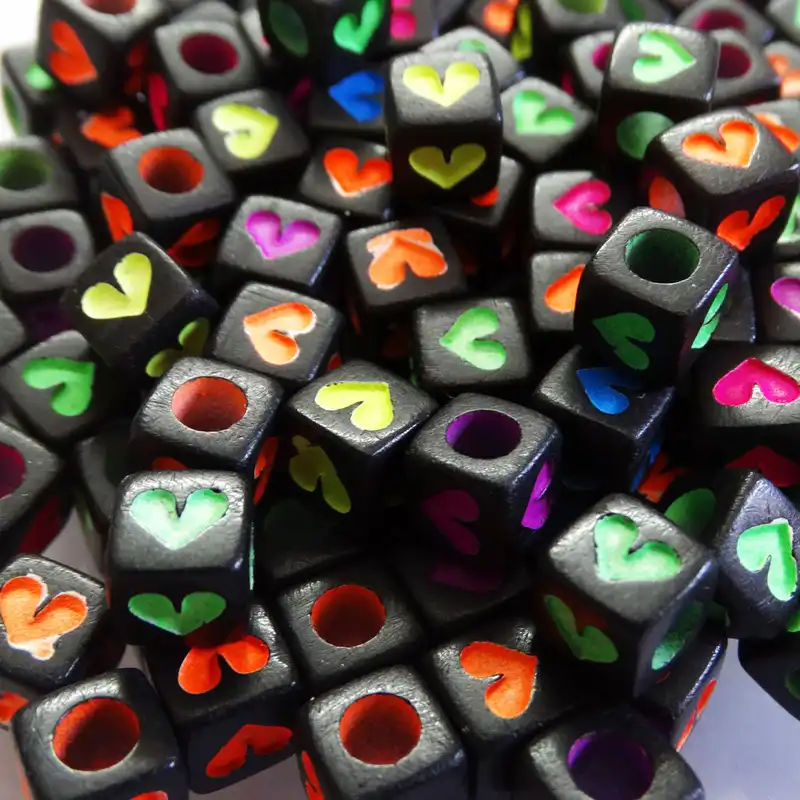 مهره دستبند مدل قلب دار کد 1039 بسته 100 عددی