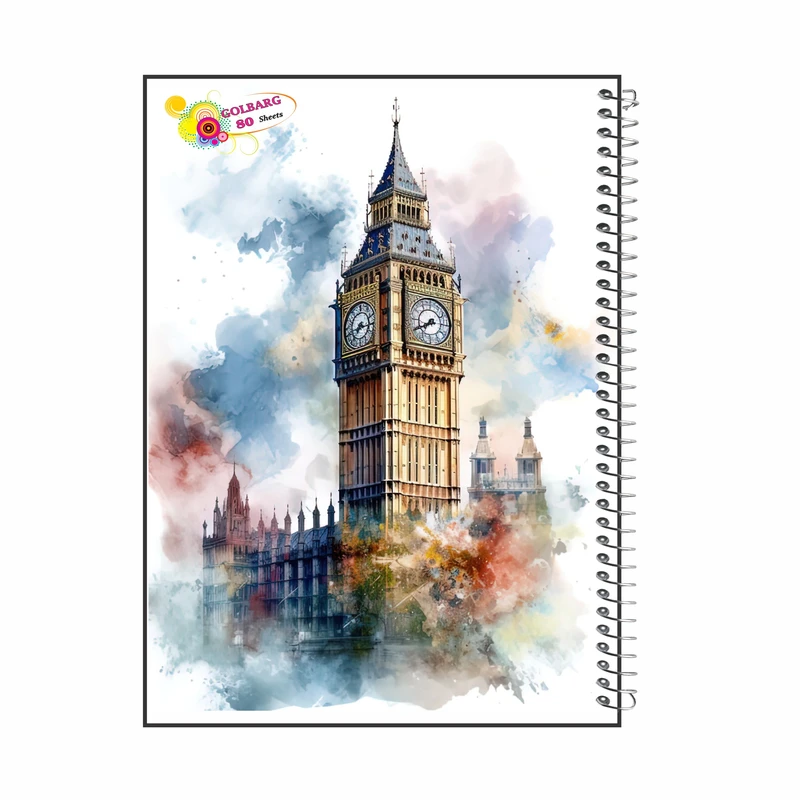 دفتر مشق 80 برگ گلبرگ مدل دبیرستانی کد 5416