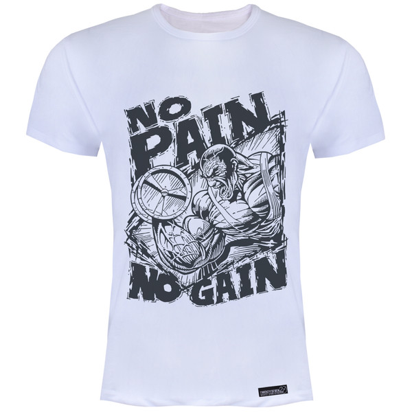 تی شرت آستین کوتاه مردانه 27 مدل  NO PAIN NO GAIN کد WN1073
