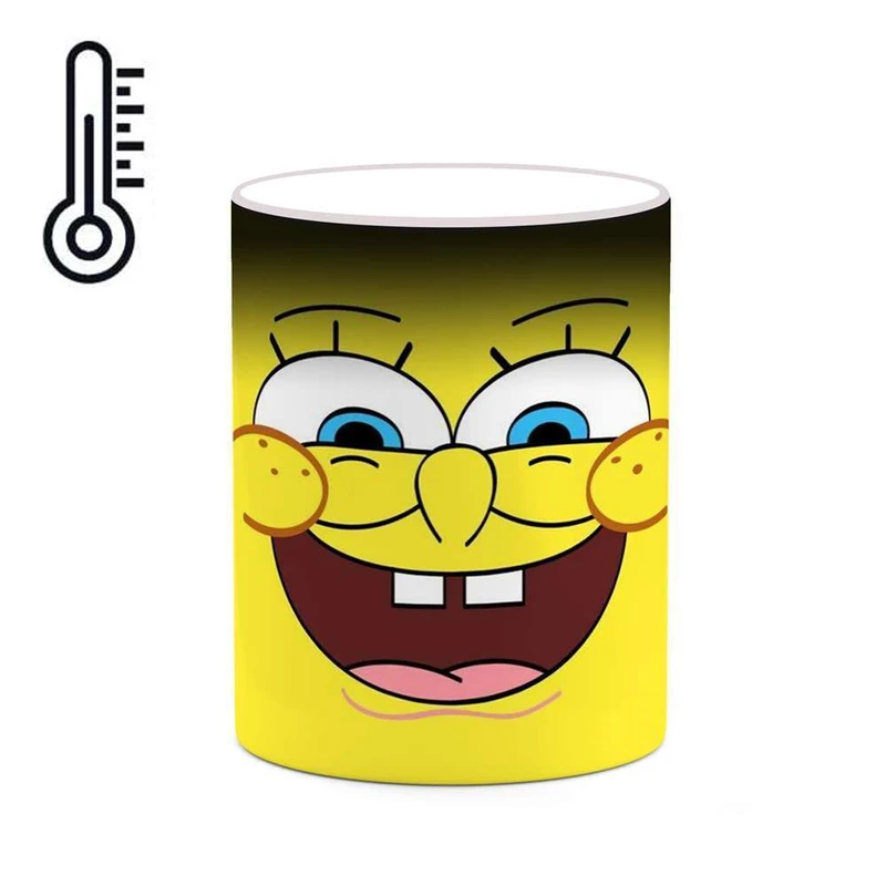 ماگ حرارتی کاکتی مدل کارتون باب اسفنجی کد mgh23491